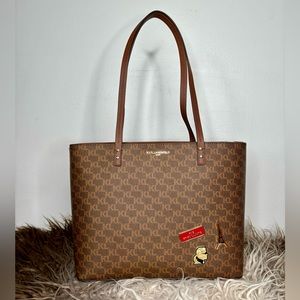 Karl Lagerfeld Paris Maybelle Tote Brown/Khaki MSRP $228 NWT
